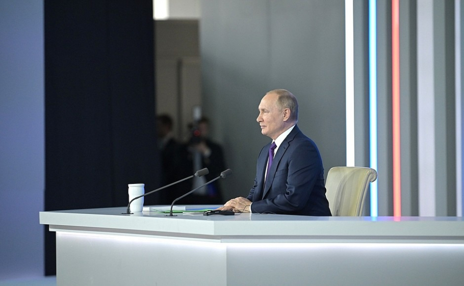 Владимир Путин. На пресс-конференции 23 декабря 2021 года